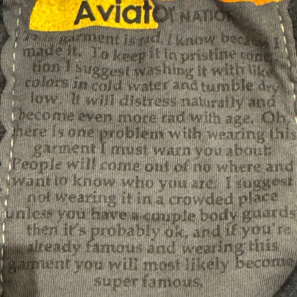 Aviator Nation BOLT CREW SWEATSHIRT - CHARCOAL Black Unisex XLarge - Picture 5 of 11